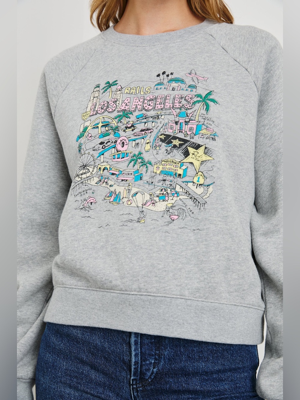 Rails Los Angeles gray map sweatshirt XS